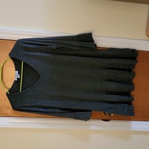 ACCENT Gray Peplum Style Shirt 3/4 sleeves